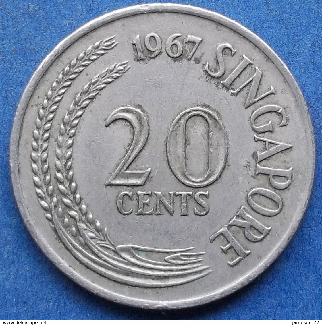 SINGAPORE - 20 Cents 1967 "swordfish" KM# 4 Independent (1965) - Edelweiss Coins - Singapour