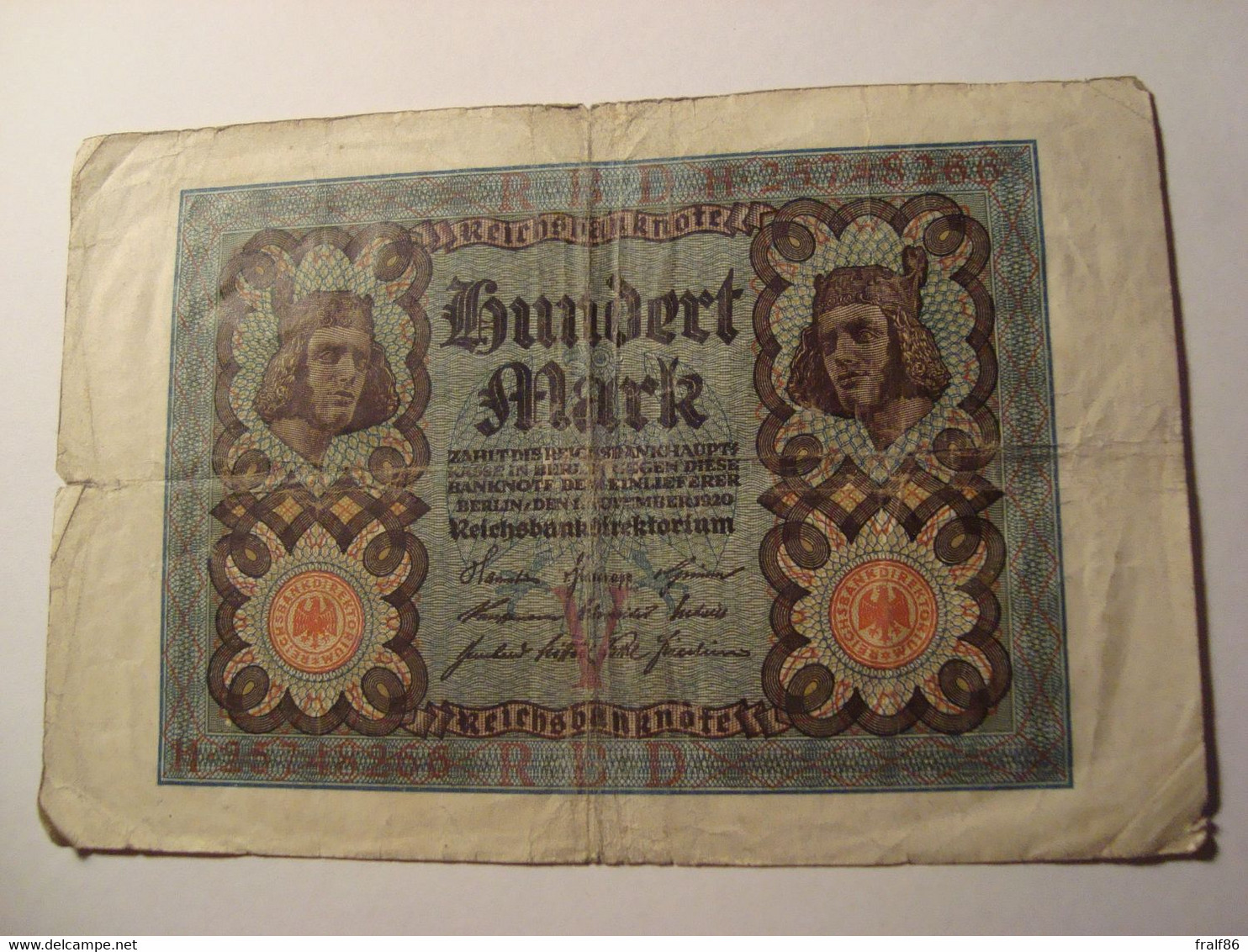 BILLET ALLEMAGNE 100 MARK 1920 - 100 Mark