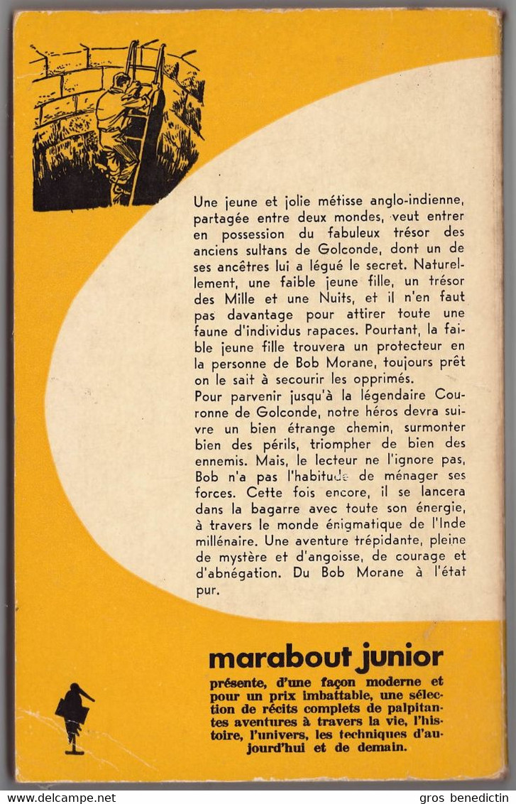 Marabout Junior N°142 - Série Bob Morane - Henri Vernes - "La Couronne De Golconde" - 1963 - #Ben&Morane - Marabout Junior