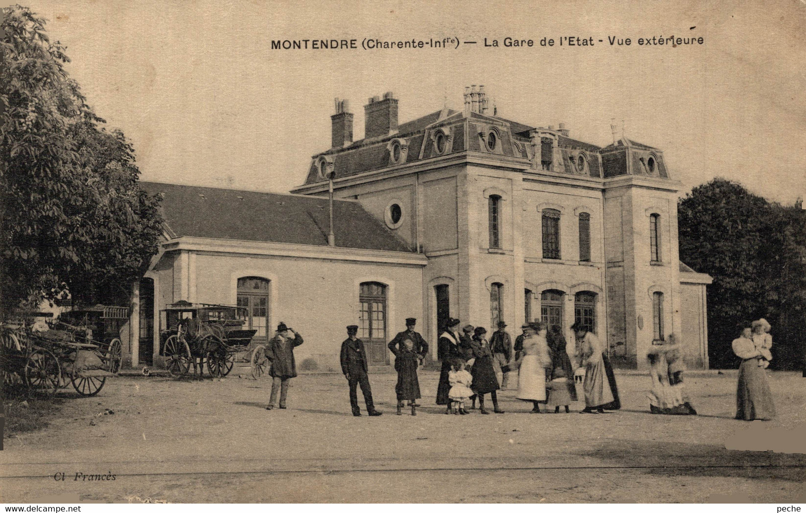 N°98191 -cpa Montendre -la Gare De L'Etat- - Montendre