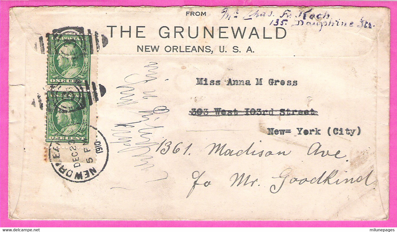 USA Adv. Envelope From World's Panama Exposition Mississippi Valley's Outlet New Orleans Logical Point 1910 - Enveloppes évenementielles