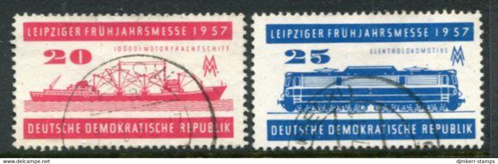 DDR / E. GERMANY 1957 Leipzig Spring Fair Used.  Michel  559-60 - Used Stamps