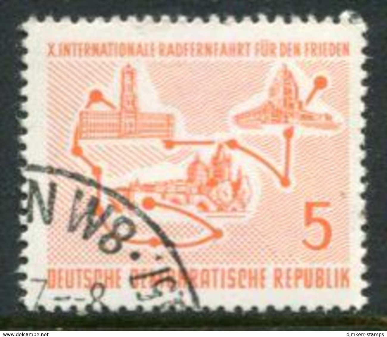 DDR / E. GERMANY 1957 Peace Cycle Tour Used.  Michel  568 - Oblitérés