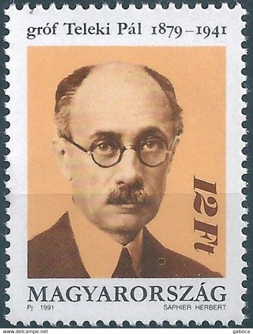 C2322 Hungary Personality Teleki Nobleman Politician Statesman MNH ERROR - Varietà & Curiosità