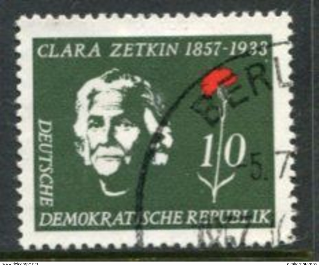 DDR / E. GERMANY 1957 Clara Zetkin Centenary Used.  Michel  592 - Usados