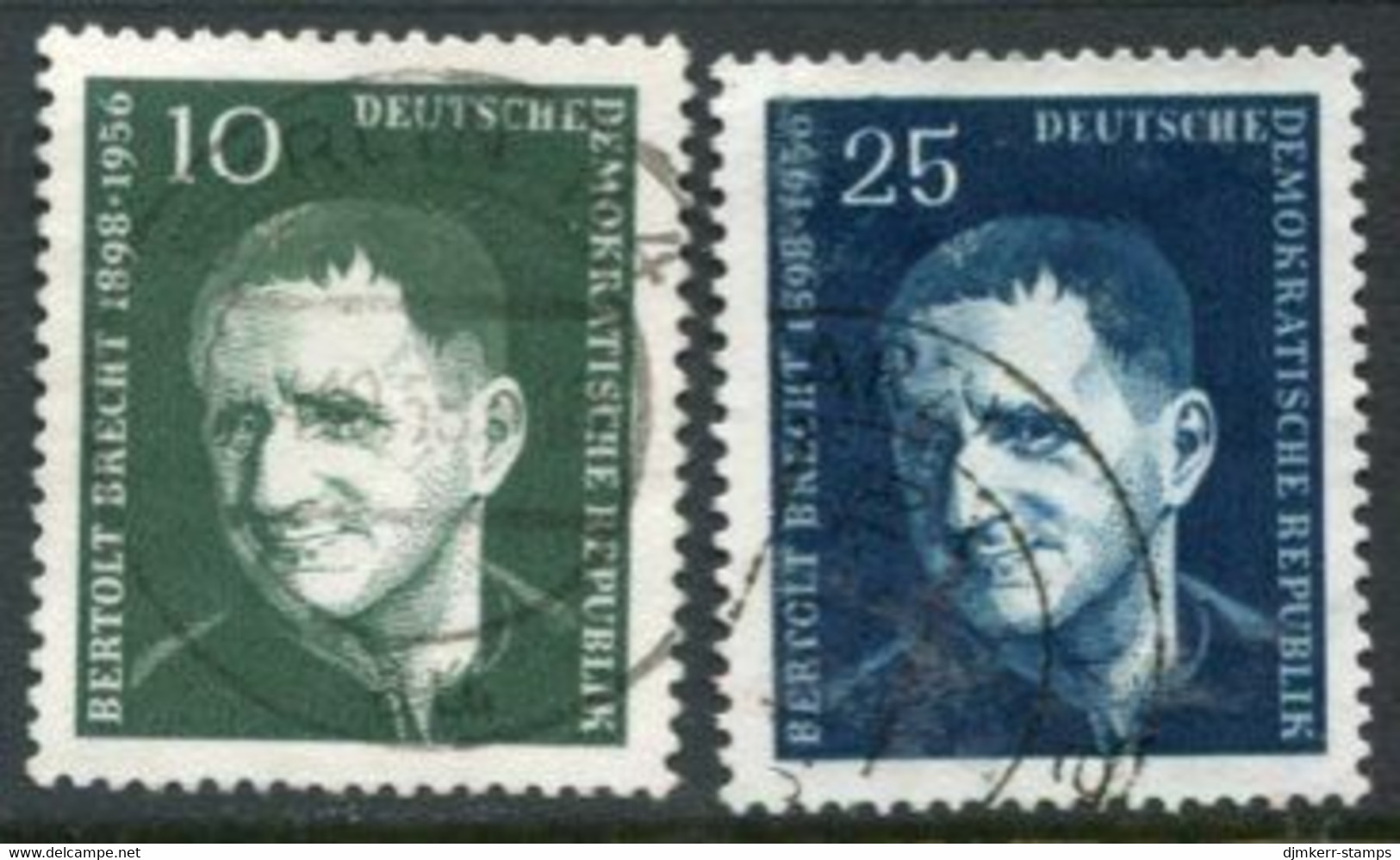 DDR / E. GERMANY 1957 Bertolt Brecht Used.  Michel  593-94 - Used Stamps