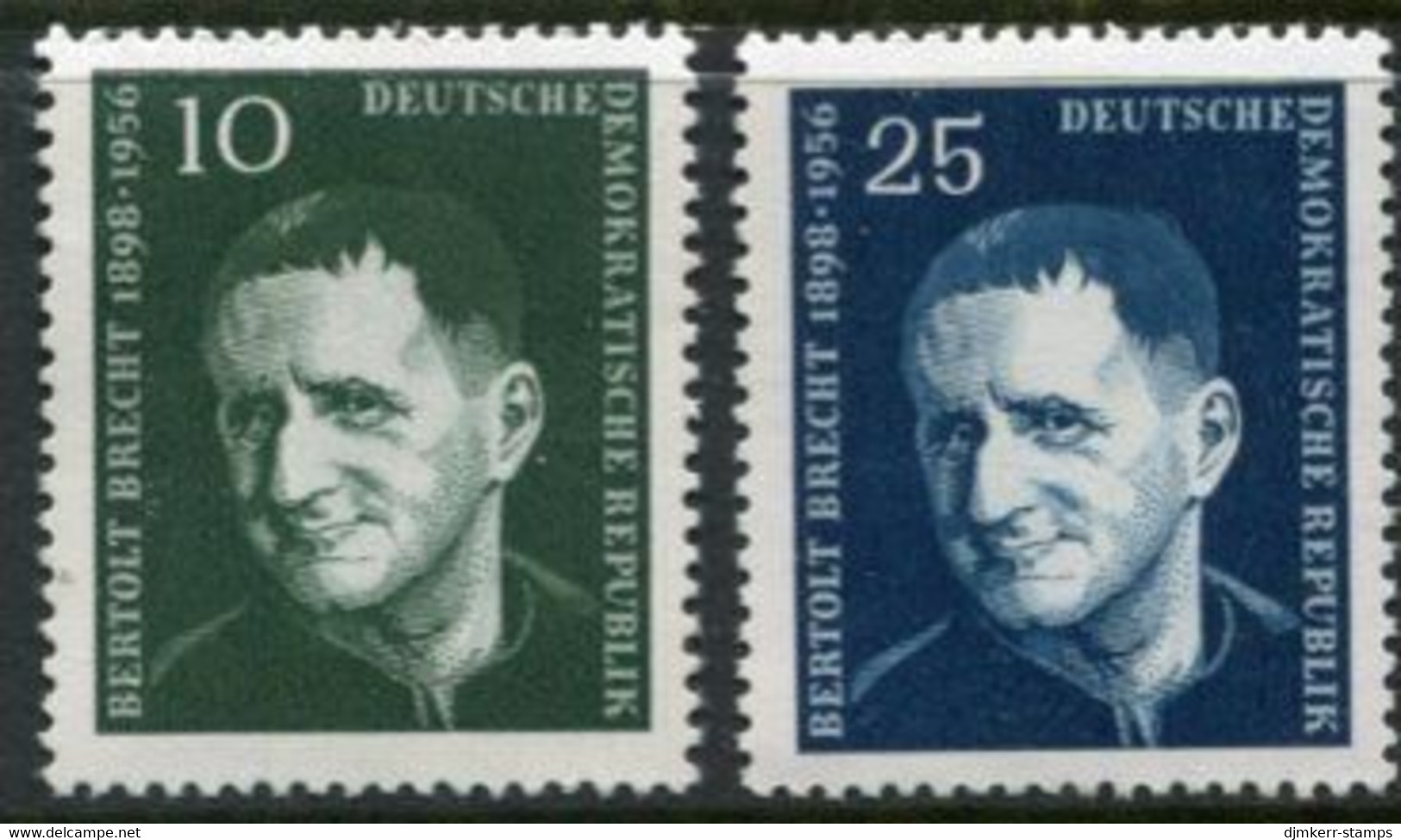 DDR / E. GERMANY 1957 Bertolt Brecht MNH / **.  Michel  593-94 - Nuevos