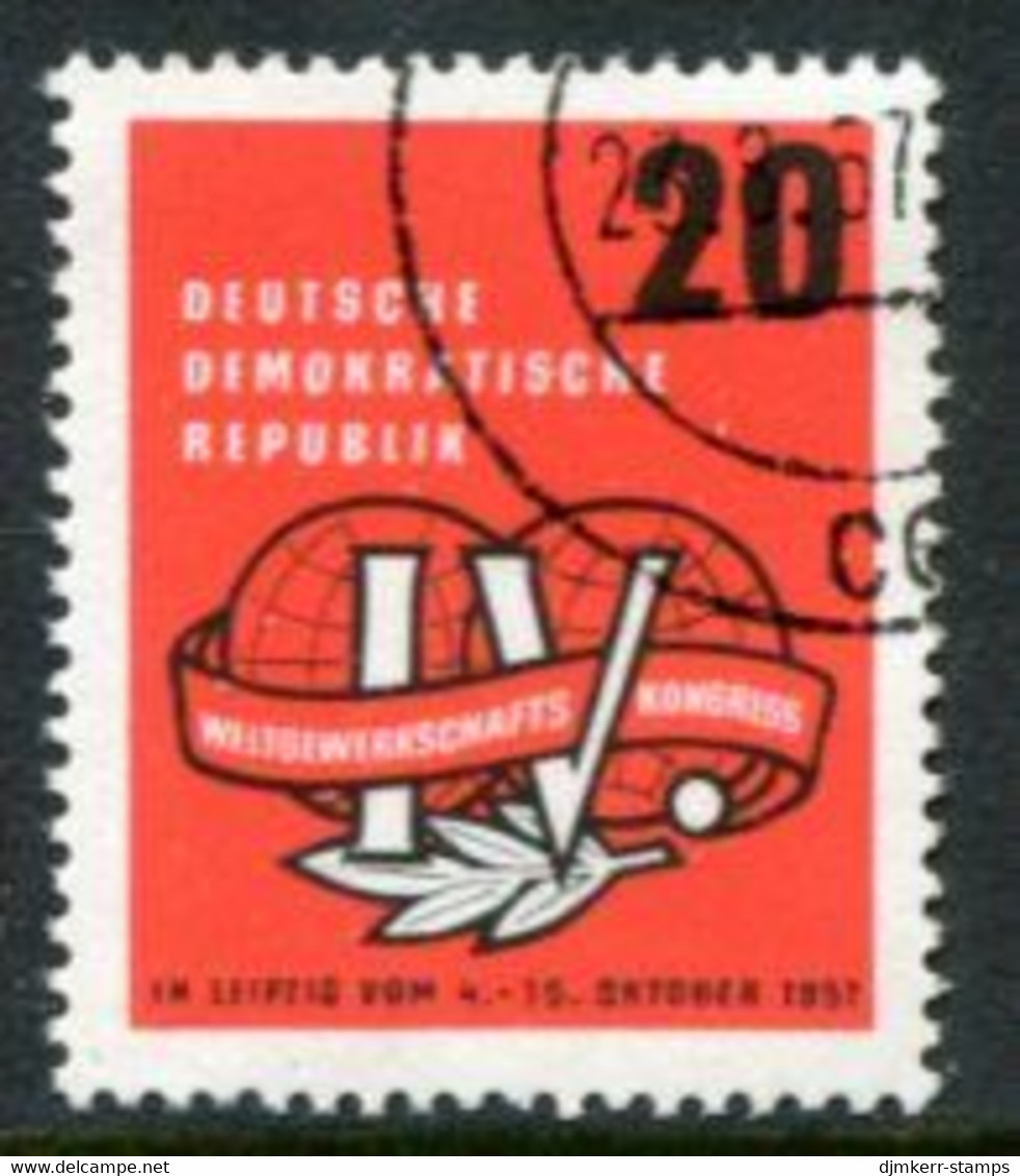 DDR / E. GERMANY 1957 Trades Union Congress Used.  Michel  595 - Oblitérés
