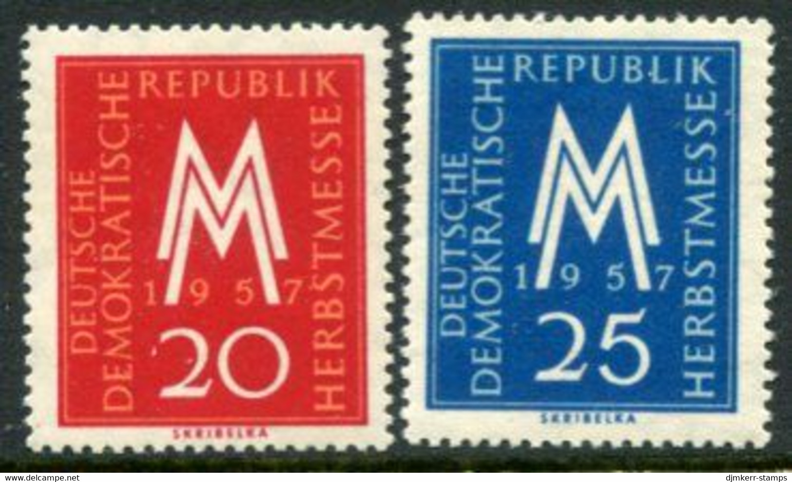 DDR / E. GERMANY 1957 Leipzig Autumn Fair MNH / **.  Michel  596-97 - Unused Stamps