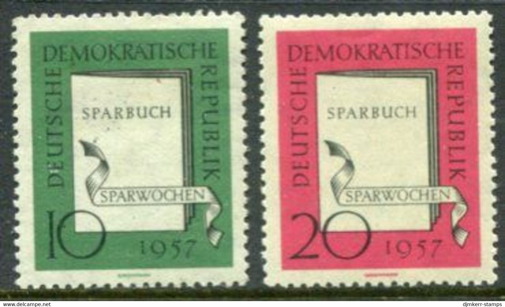 DDR / E. GERMANY 1957 Savings Week MNH / **.  Michel  598-99 - Nuevos