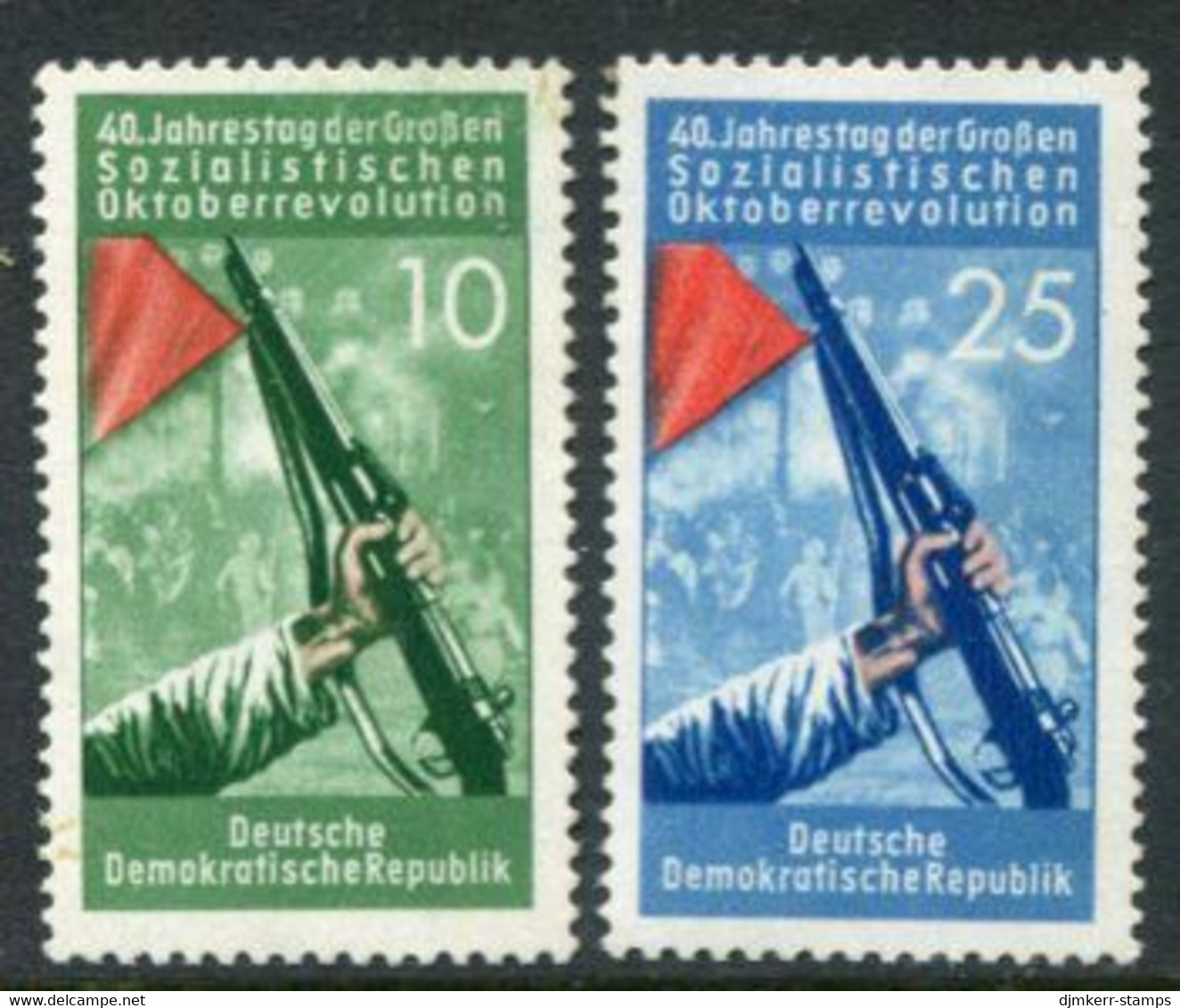 DDR / E. GERMANY 1957 October Revolution MNH / **.  Michel  601-02 - Nuovi