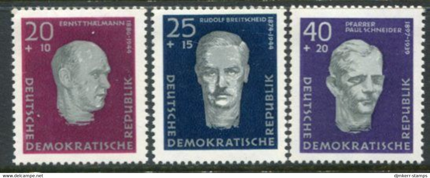 DDR / E. GERMANY 1957 National Memorial MNH / **.  Michel  606-08 A - Nuevos