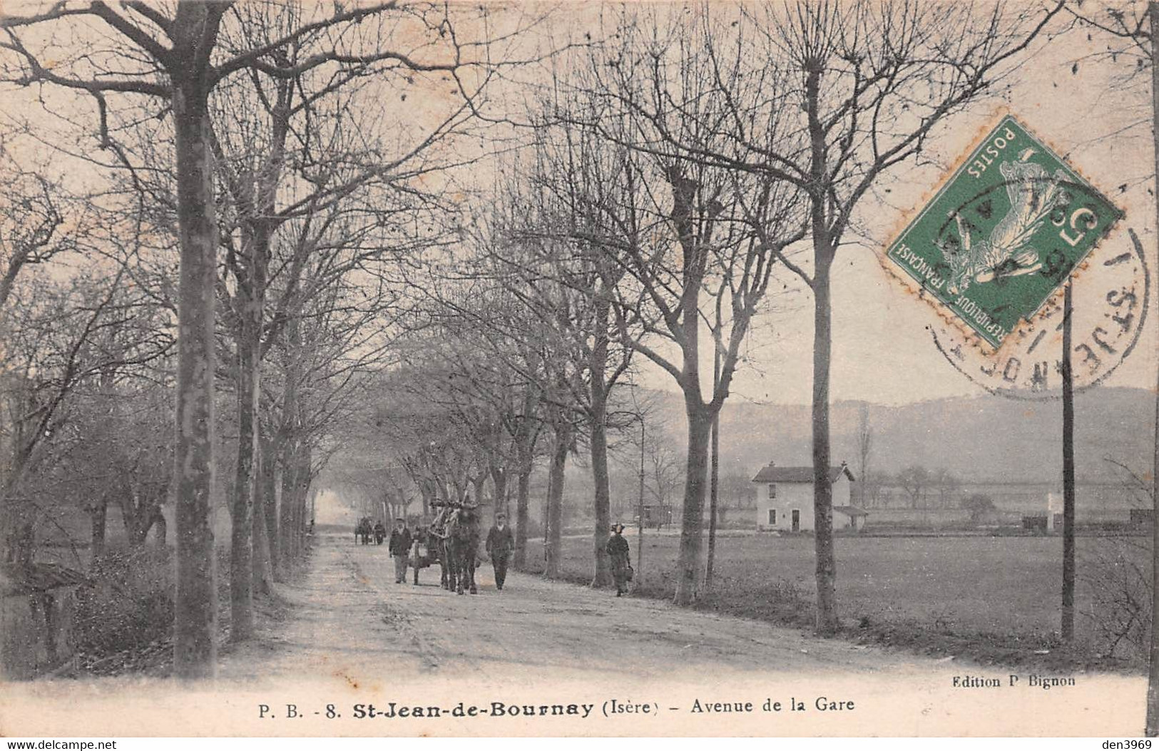 SAINT-JEAN-de-BOURNAY (Isère) - Avenue De La Gare - Attelage De Cheval - Saint-Jean-de-Bournay