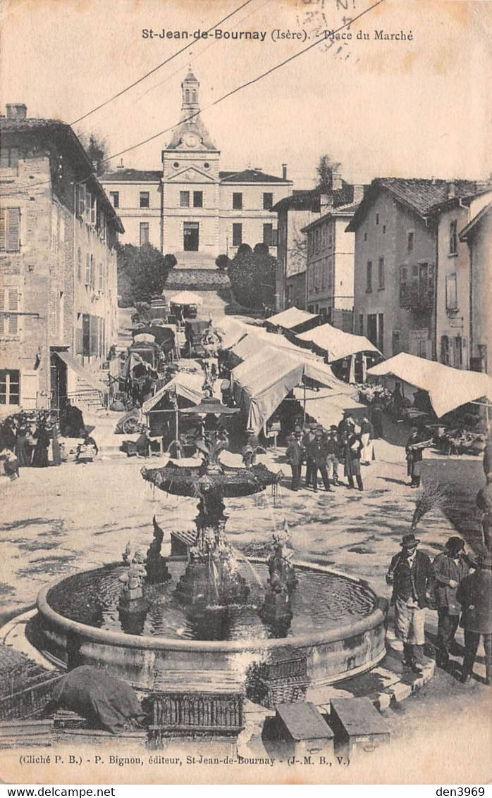 SAINT-JEAN-de-BOURNAY (Isère) - Place Du Marché - Fontaine - Saint-Jean-de-Bournay