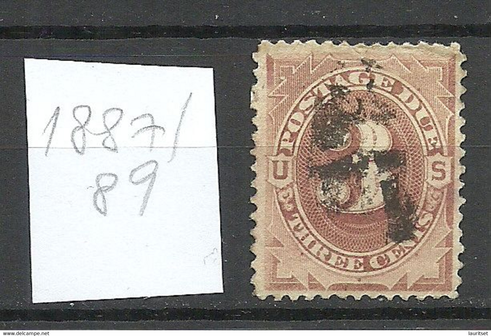USA 1887/1889 Postage Due Portomarke Michel 3 O - Franqueo