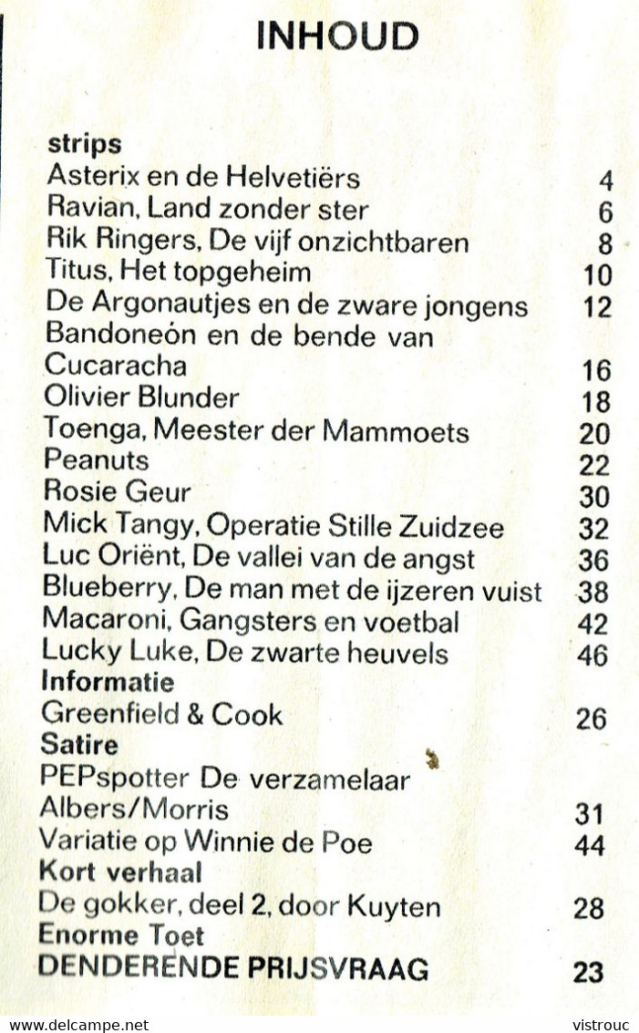 1971 - PEP - N° 32  - Weekblad - Inhoud: Scan 2 Zien _ RIC HOCHET. - Pep