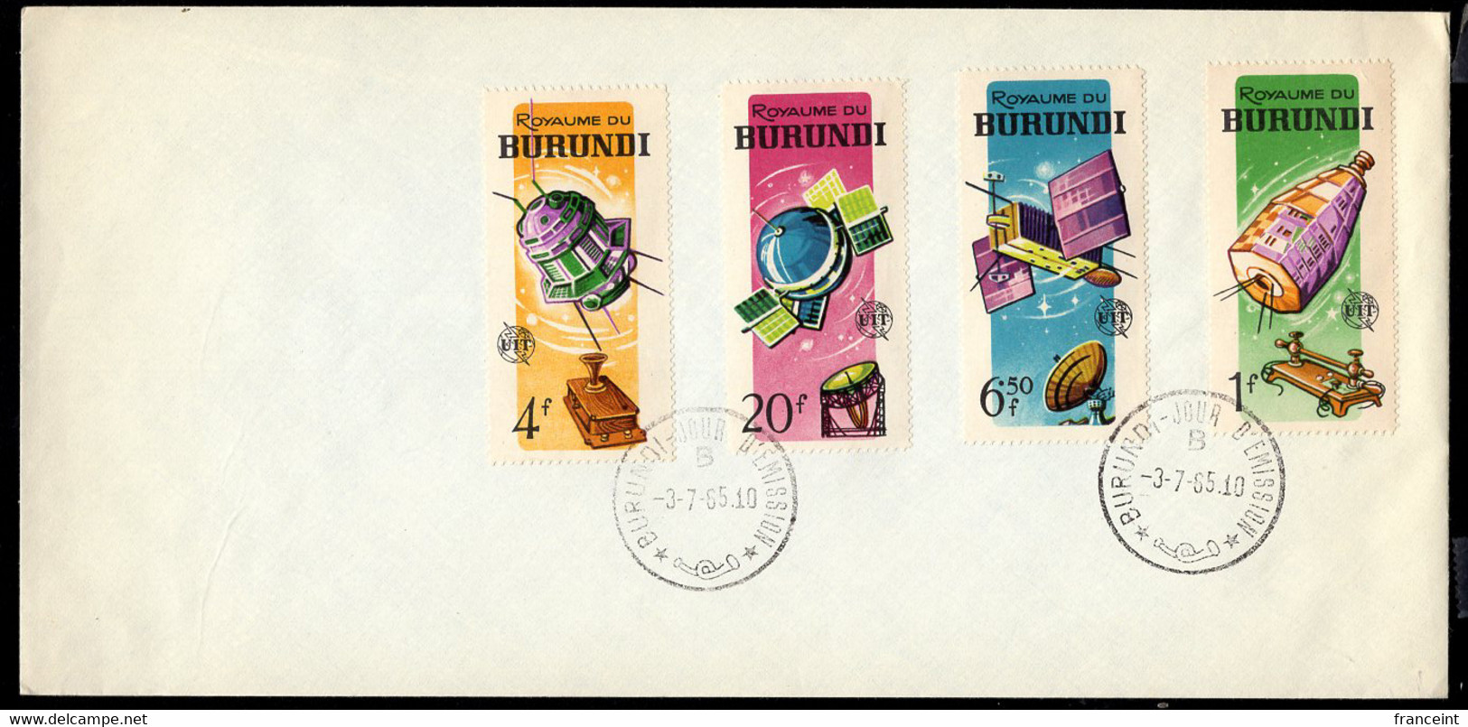 BURUNDI(1965) ITU Centennial. Set Of 2 Unaddressed FDCs. Scott Nos 126-33. - FDC