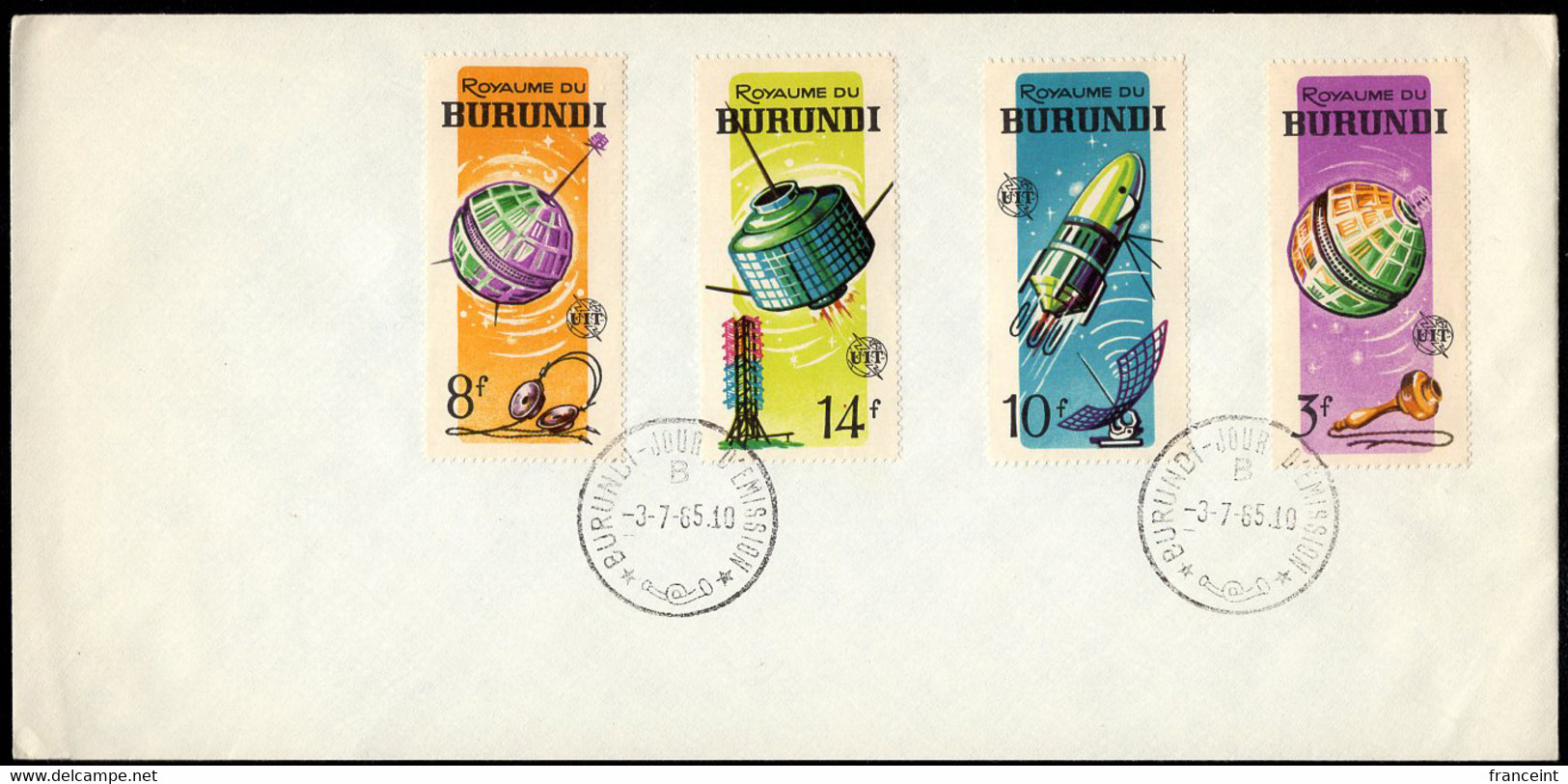 BURUNDI(1965) ITU Centennial. Set Of 2 Unaddressed FDCs. Scott Nos 126-33. - FDC