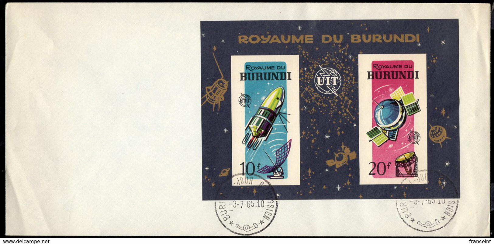 BURUNDI(1965) ITU Centennial. Set Of 2 Unaddressed FDCs, Perf & Imperf. Mentioned After Scott Nos 126-33. - FDC