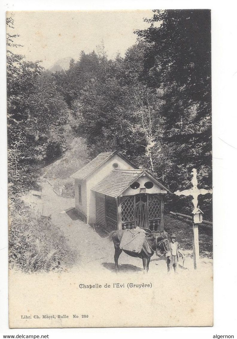 30469 - Albeuve Chapelle De L'Evi  Gruyère Mulet Et Paysan - Albeuve