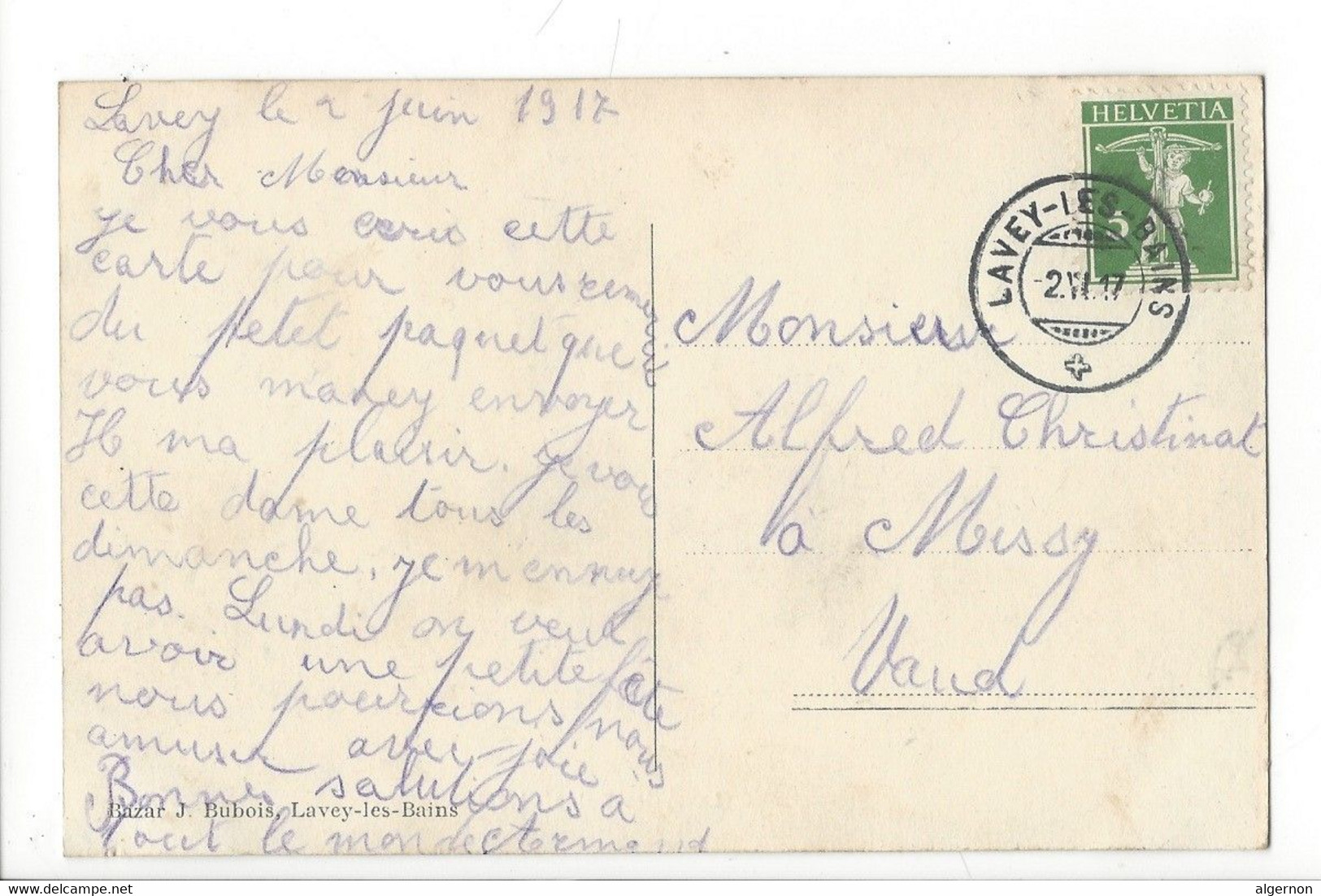30470 - Lavey-les-Bains Hôpital Circulée 1917 - Lavey