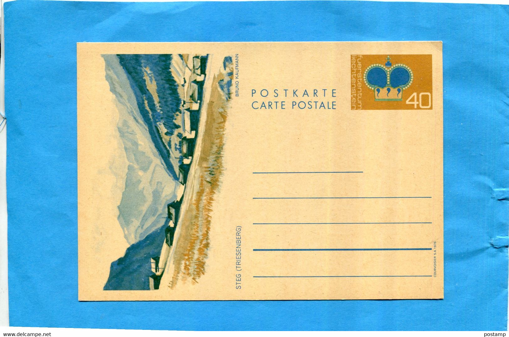 LIECHTENSTEIN-carte Entier Postal  Stationnery-neuve 40 C IllustréeTriesenberg Beau Plan De Village De Montagne - Interi Postali