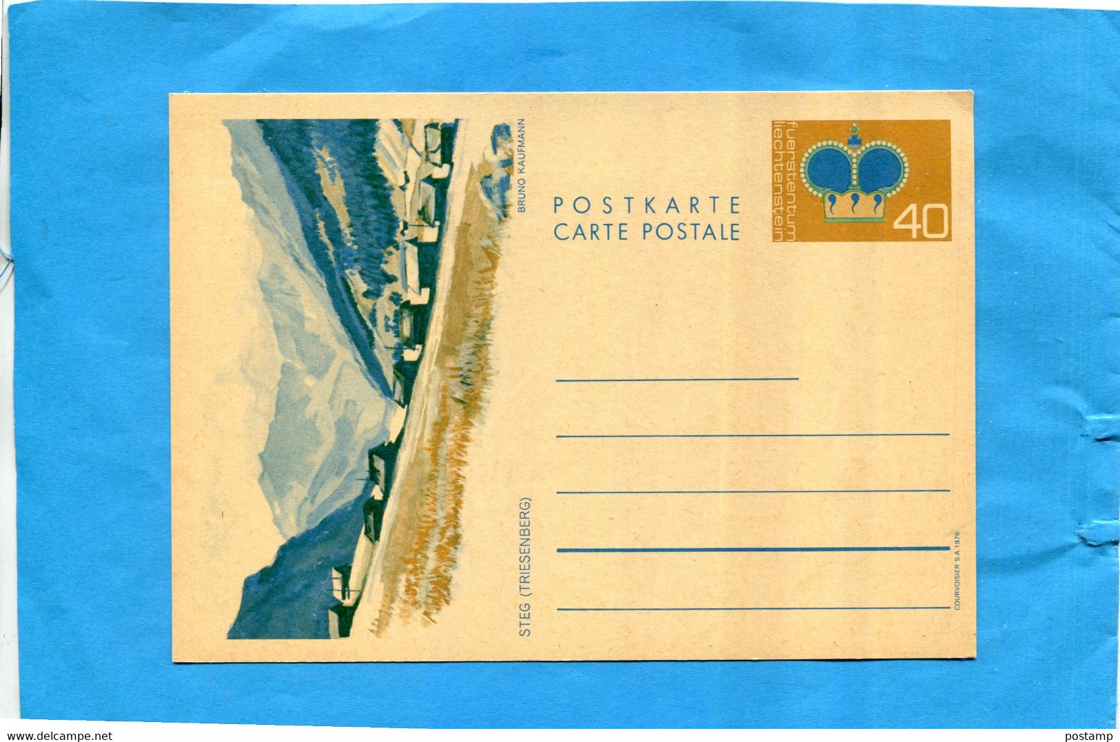 LIECHTENSTEIN-carte Entier Postal  Stationnery-neuve 40 C IllustréeTriesenberg Beau Plan De Village De Montagne - Stamped Stationery