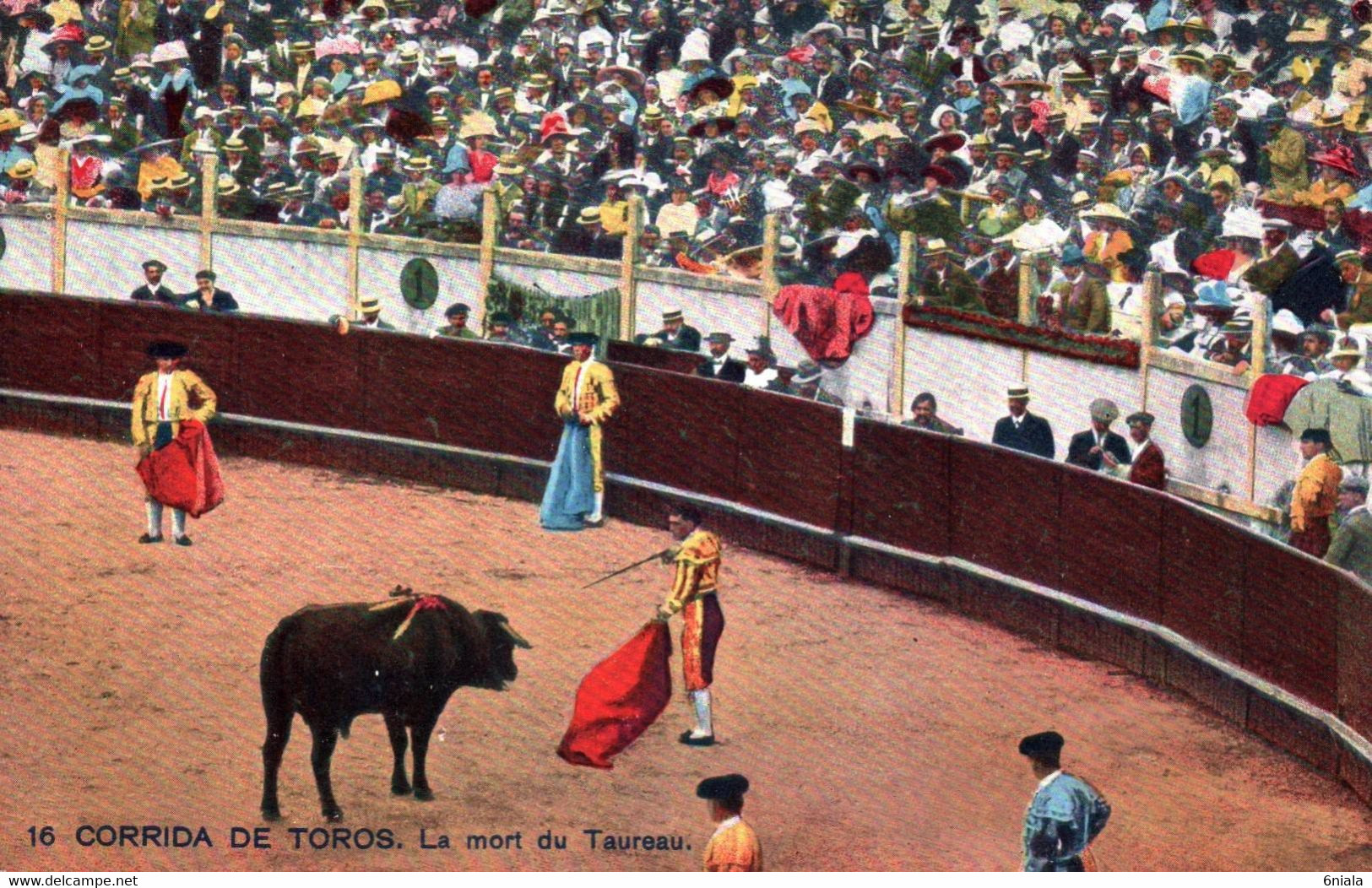 14525  CORRIDA De TOROS  La Mort Du Taureau         (recto-verso) - Corrida