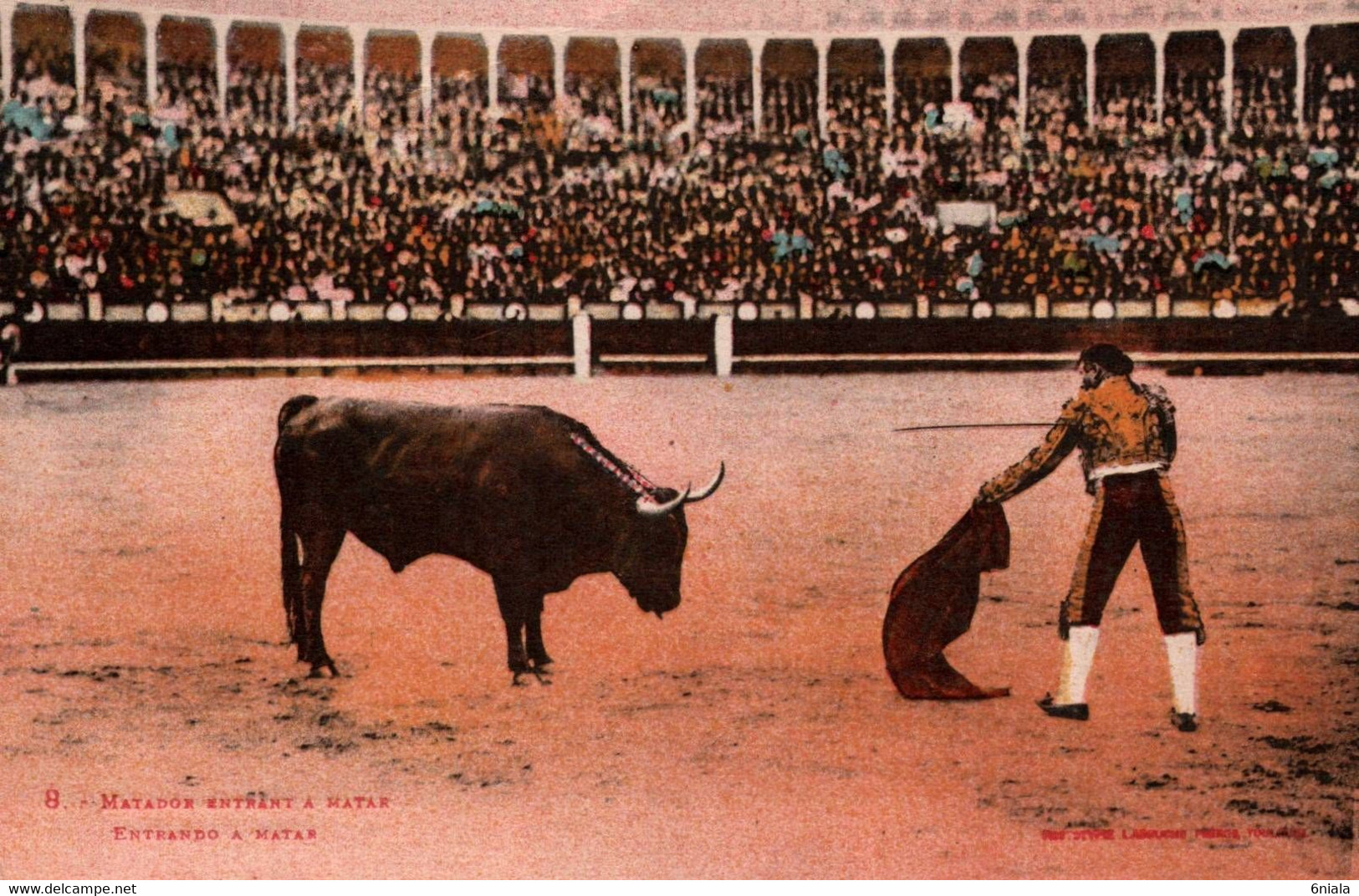 14526  MATADOR  ENTRANT A MATAR  ENTRANDO   A MATAR       (recto-verso) CORRIDA - Corrida