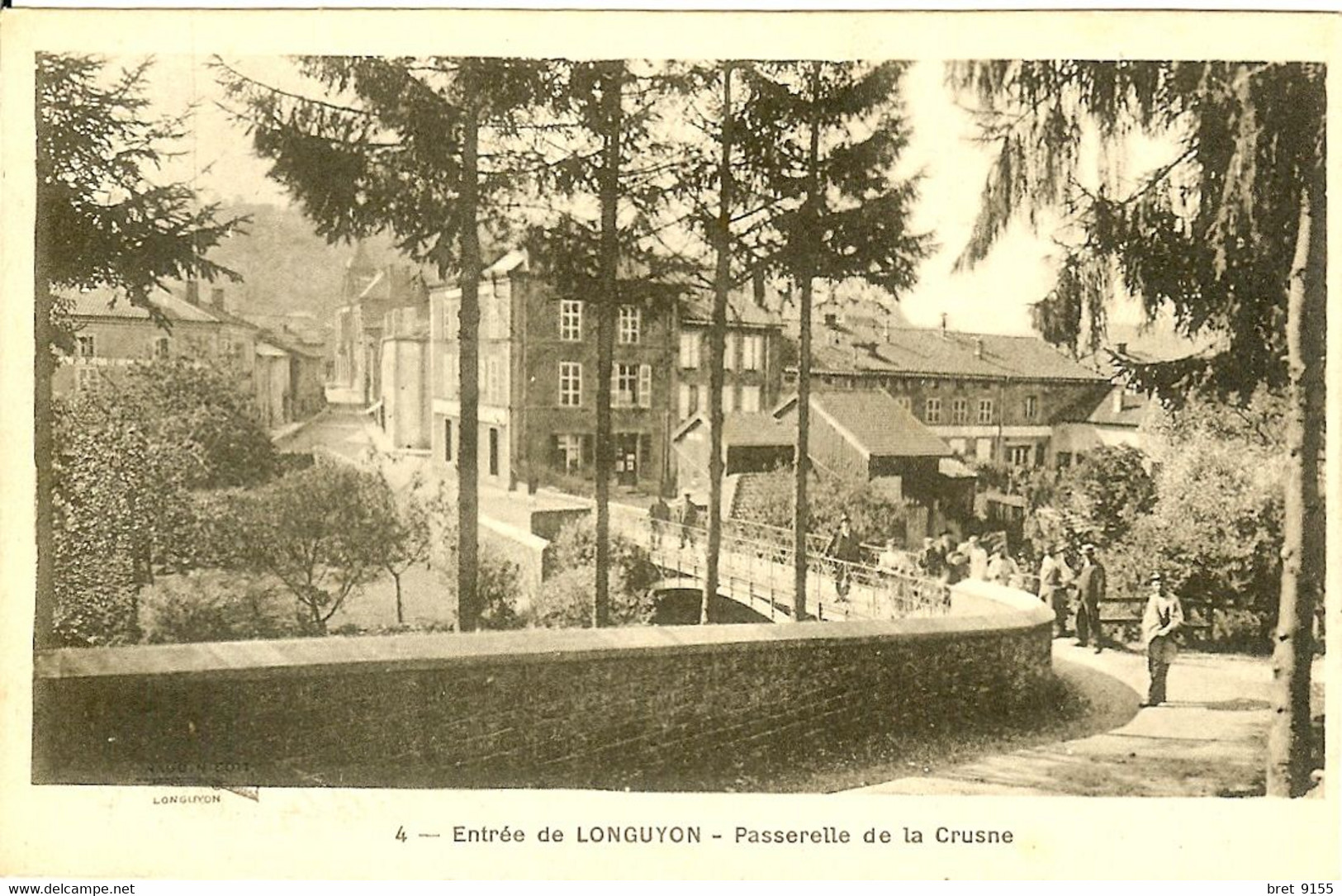 54 ENTREE DE LONGUYON PAR LA PASSERELLE DE LA CRUSNE - Longuyon