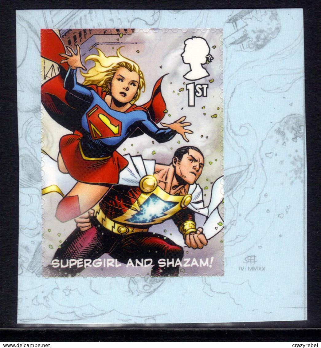 GB 2021 QE2 1st DC Comics Justice League Supergirl & Shazam Umm SG 4587f S/A (A1235) - Ongebruikt
