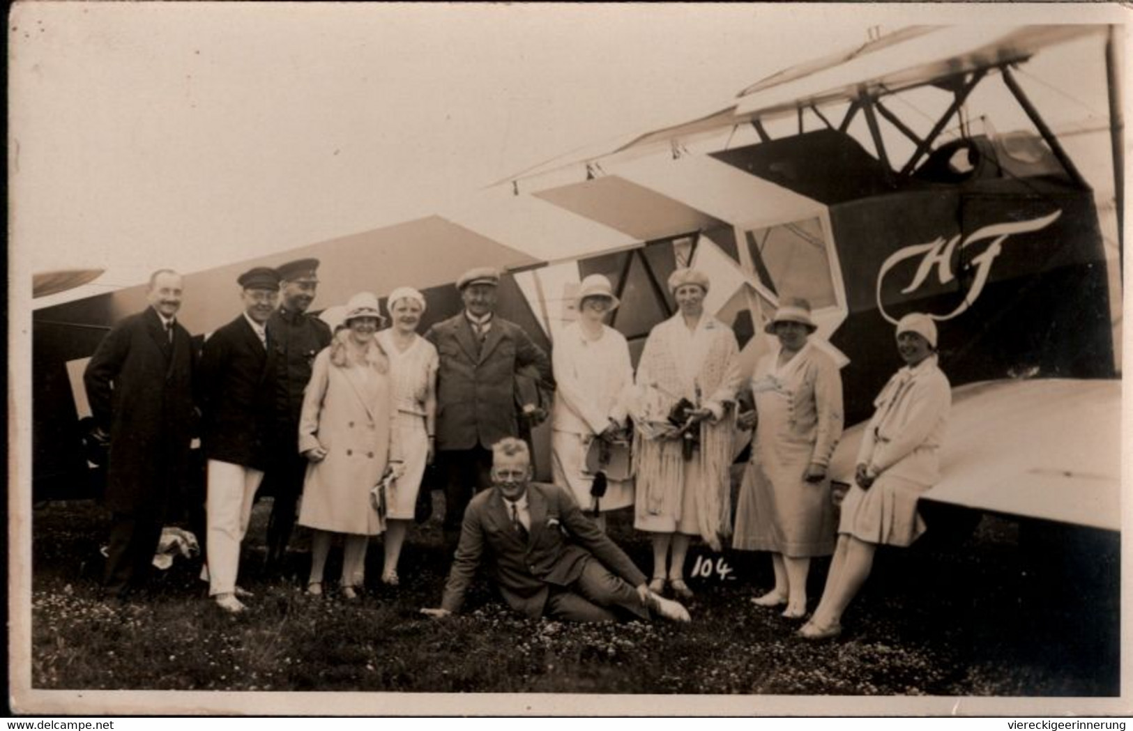 !  Alte Fotokarte Doppeldecker Flugzeug , Hamburg, Borkum, 1928 - 1919-1938: Entre Guerres