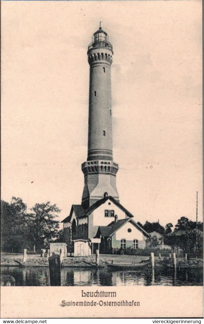 ! Alte Ansichtskarte 1910 Swinemünde Osternothafen, Leuchtturm, Phare, Lighthouse, Pommern, Polen - Pommern