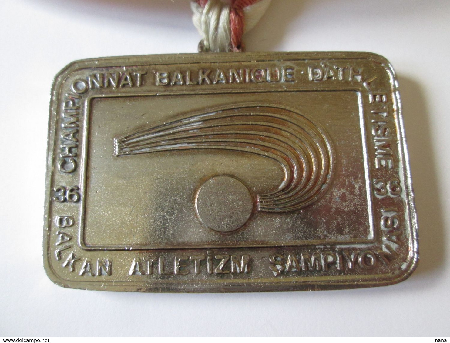 Turkey Balkan Athletics Championship Ankara 1977 Medal 4 X 100 Meters Female - Autres & Non Classés