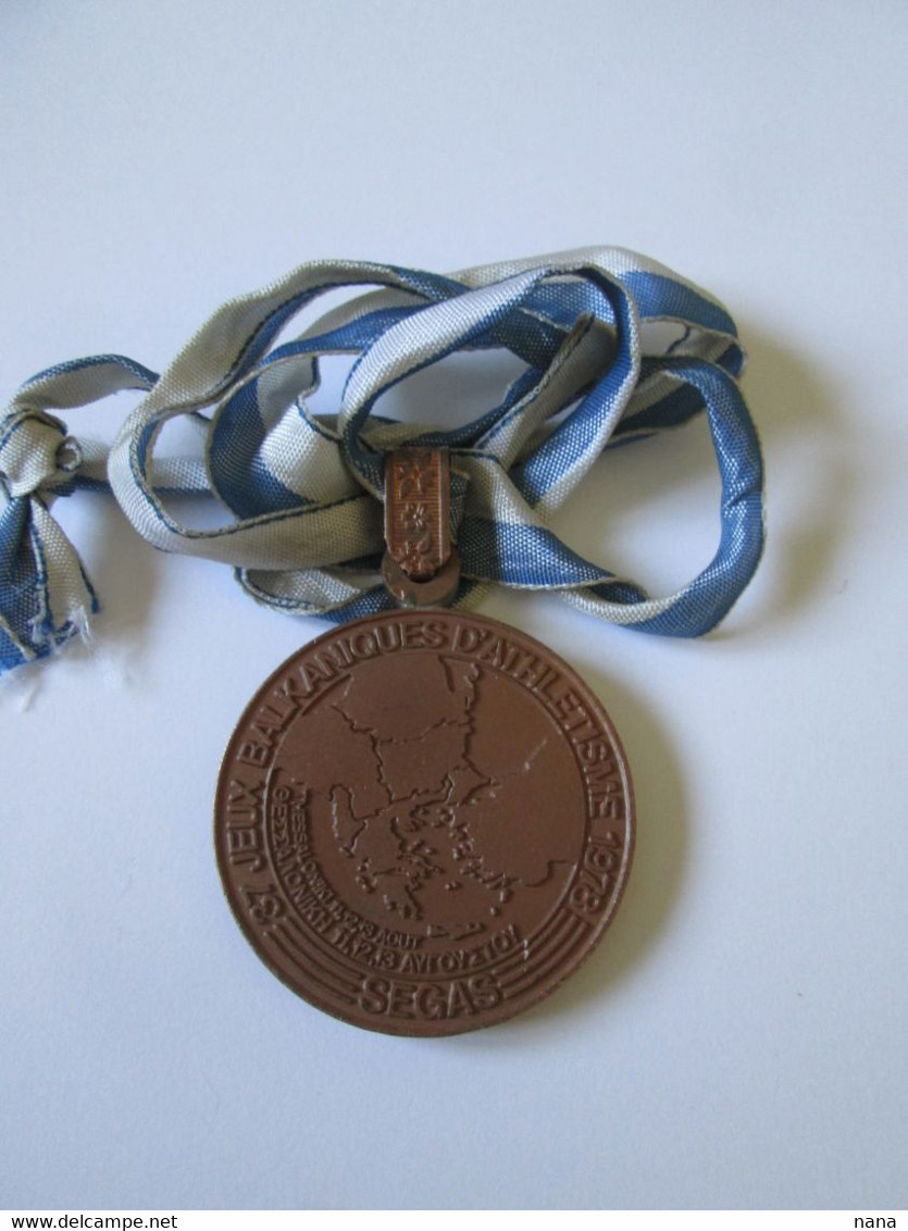 Greece Balkan Athletics Championship Thessaloniki 1978 Medal - Andere & Zonder Classificatie