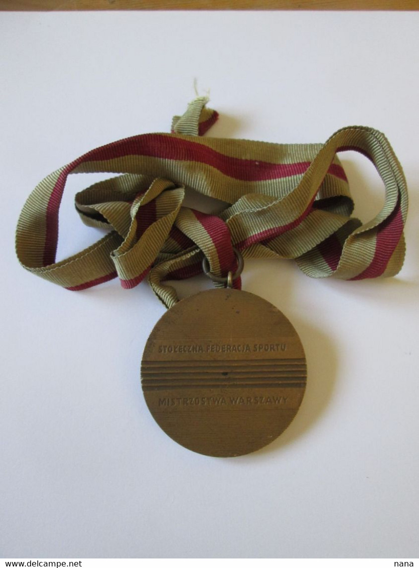 Poland/Warszaw-The Capital Sports Federation Of The Championship Of Warsaw 70s Medal - Altri & Non Classificati