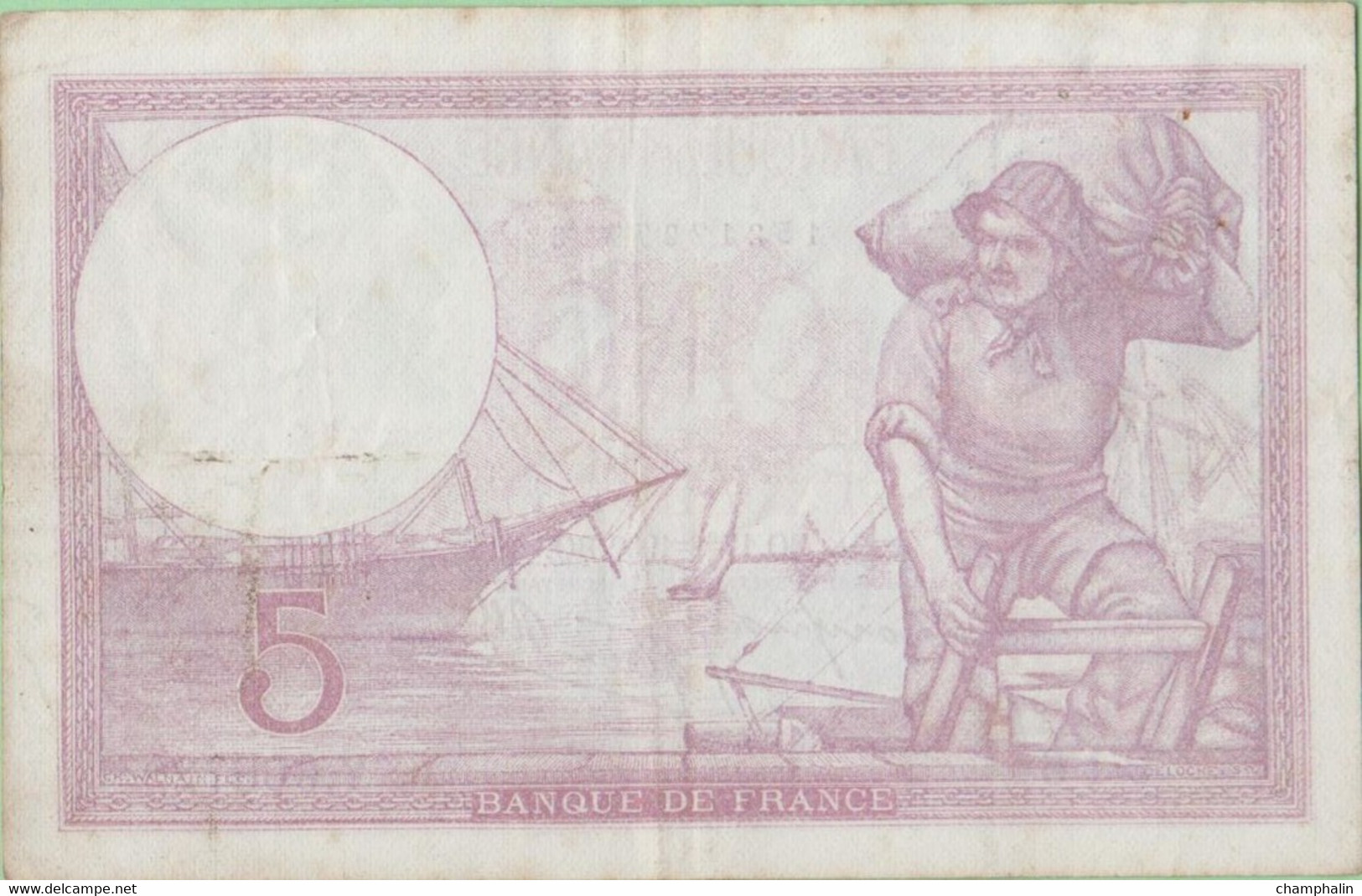 France - Billet De 5 Francs Type Violet - 17 Août 1939 - 5 F 1917-1940 ''Violet''