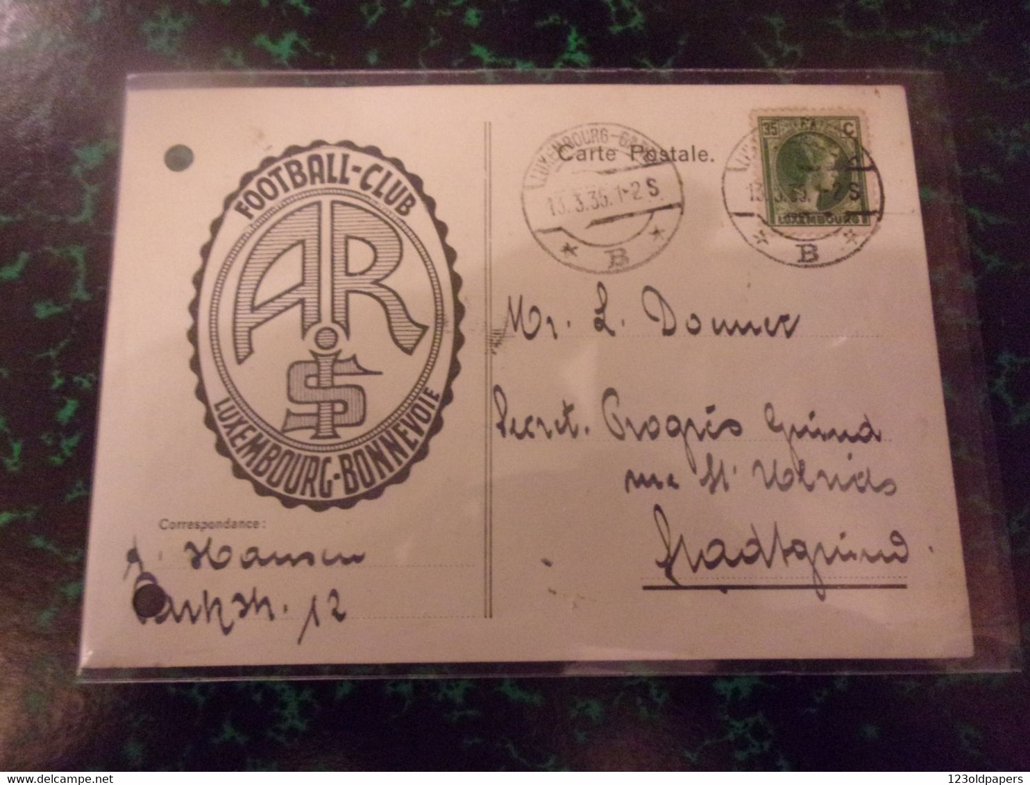 ♥️ 1935 FOOTBALL CLUB ARIS  LUXEMBOURG BONNEVOIE - Football