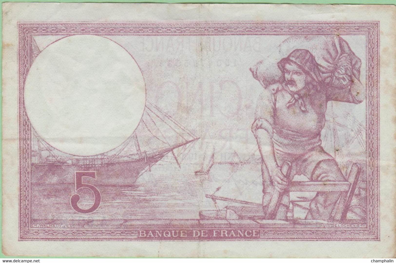 France - Billet De 5 Francs Type Violet - 3 Août 1939 - 5 F 1917-1940 ''Violet''