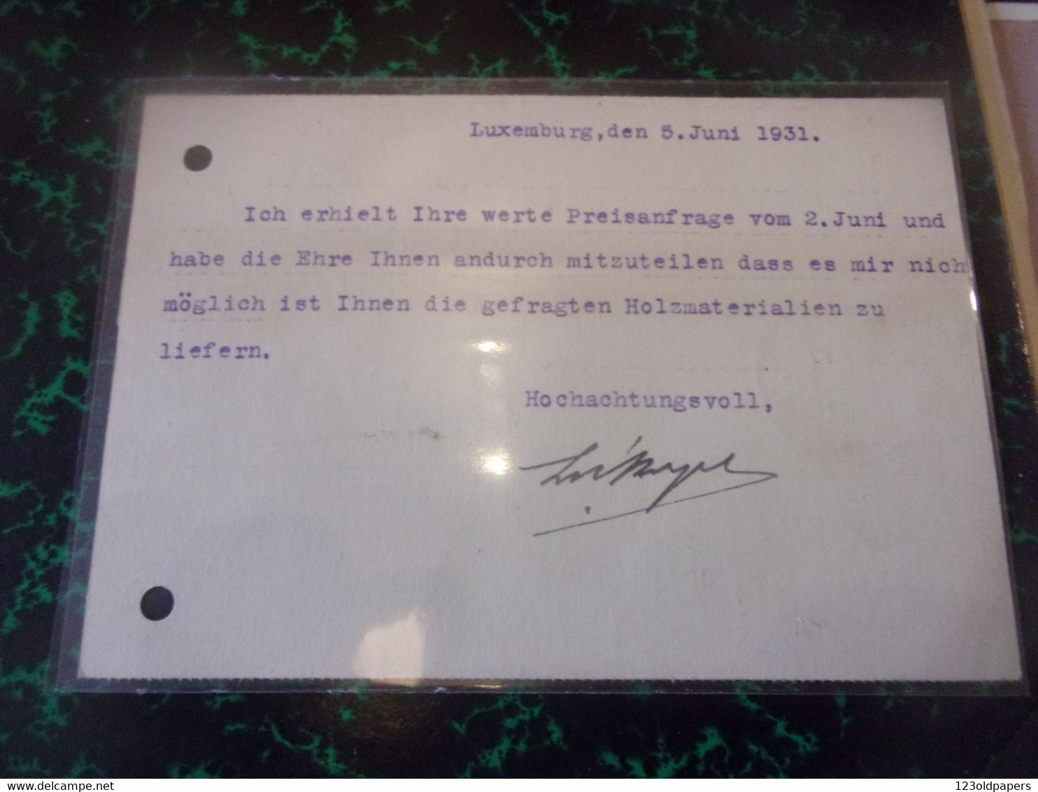 ♥️ 1931 Luxembourg ,3 RUE NEYPERG LEON KAYSER COMMERCE DE BOIS EN GROS BOIS DE MINES DEMEURE TETANGE RUMELANGE - Luxemburg - Town