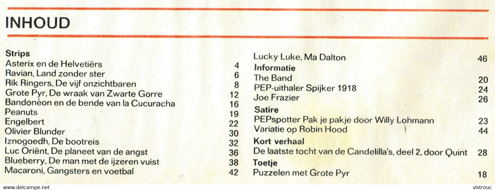 1971 - PEP - N° 36  - Weekblad - Inhoud: Scan 2 Zien. - Pep