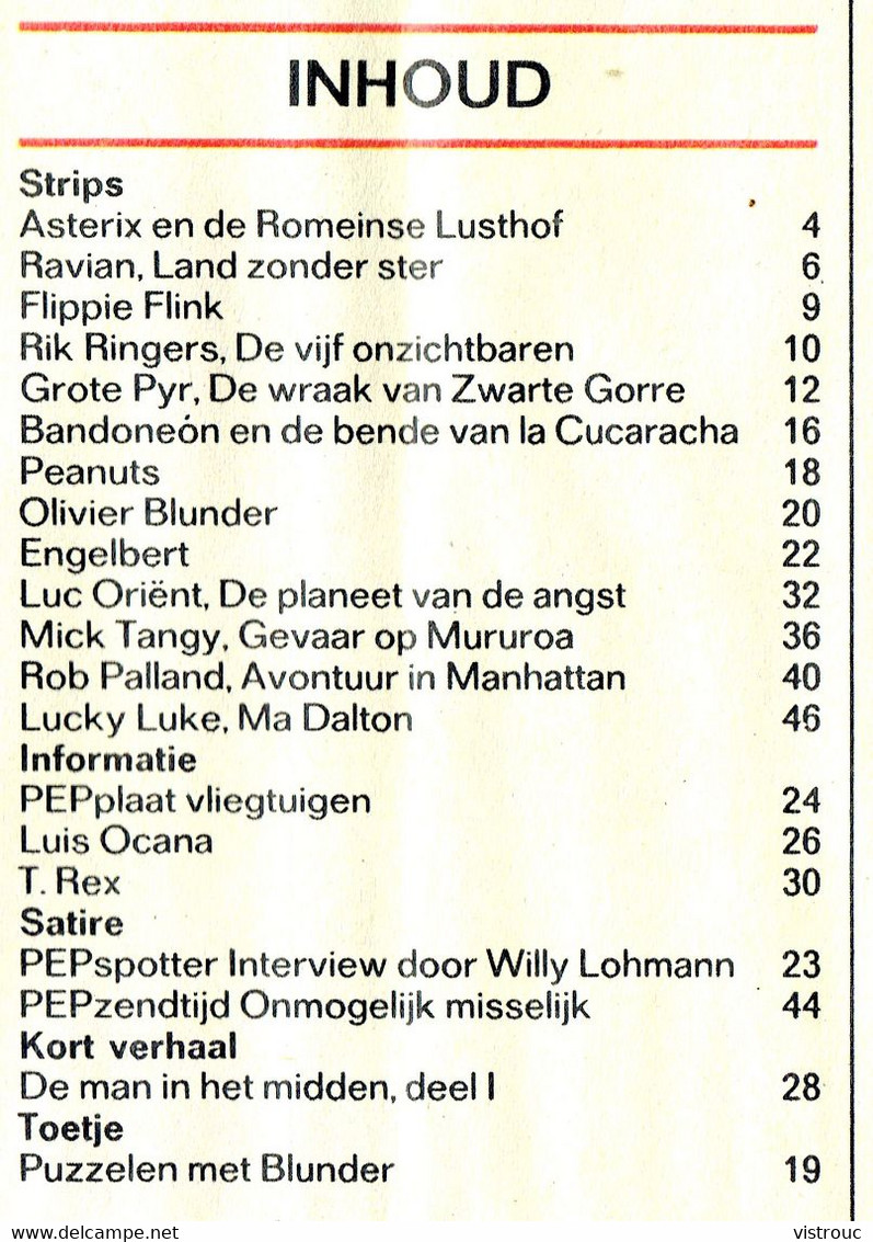 1971 - PEP - N° 41 - Weekblad - Inhoud: Scan 2 Zien - Achille TALON. - Pep