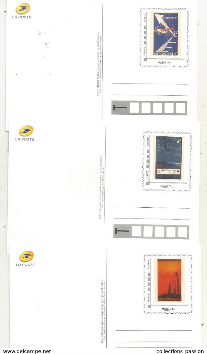 Entier Postal ,carte Postale ,monde 20g ,neuf, AEROPOSTALE, LOT DE 3 CARTES POSTALES - Postales  Transplantadas (antes 1995)