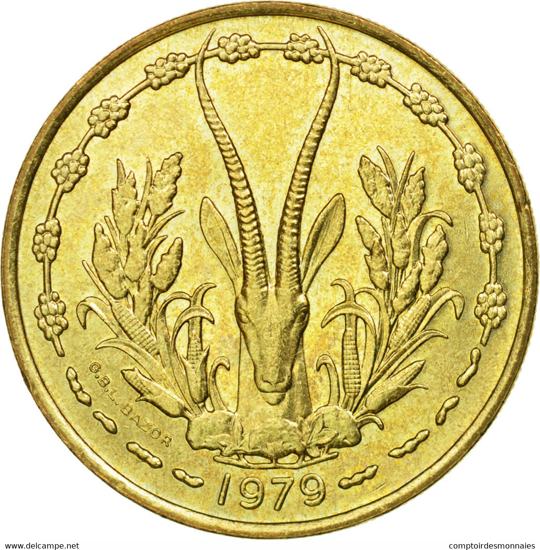 Monnaie, West African States, 25 Francs, 1979, Paris, TTB, Aluminum-Bronze, KM:5 - Côte-d'Ivoire