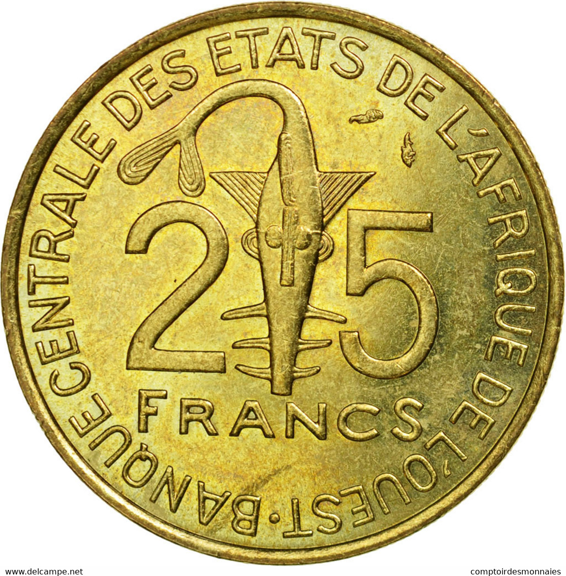 Monnaie, West African States, 25 Francs, 1979, Paris, TTB, Aluminum-Bronze, KM:5 - Costa De Marfil