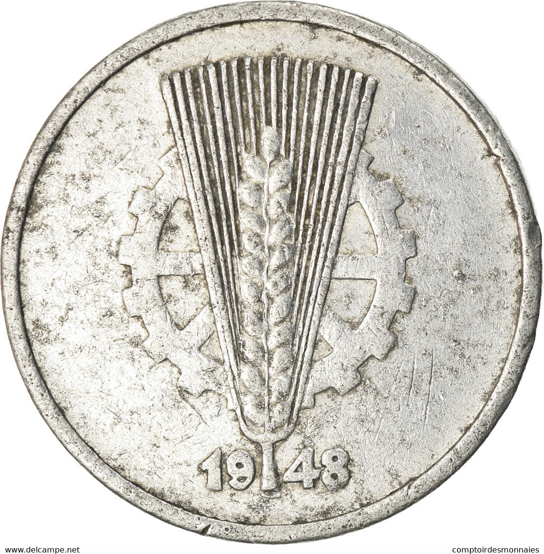 Monnaie, GERMAN-DEMOCRATIC REPUBLIC, 10 Pfennig, 1948, Berlin, TTB, Aluminium - 10 Pfennig