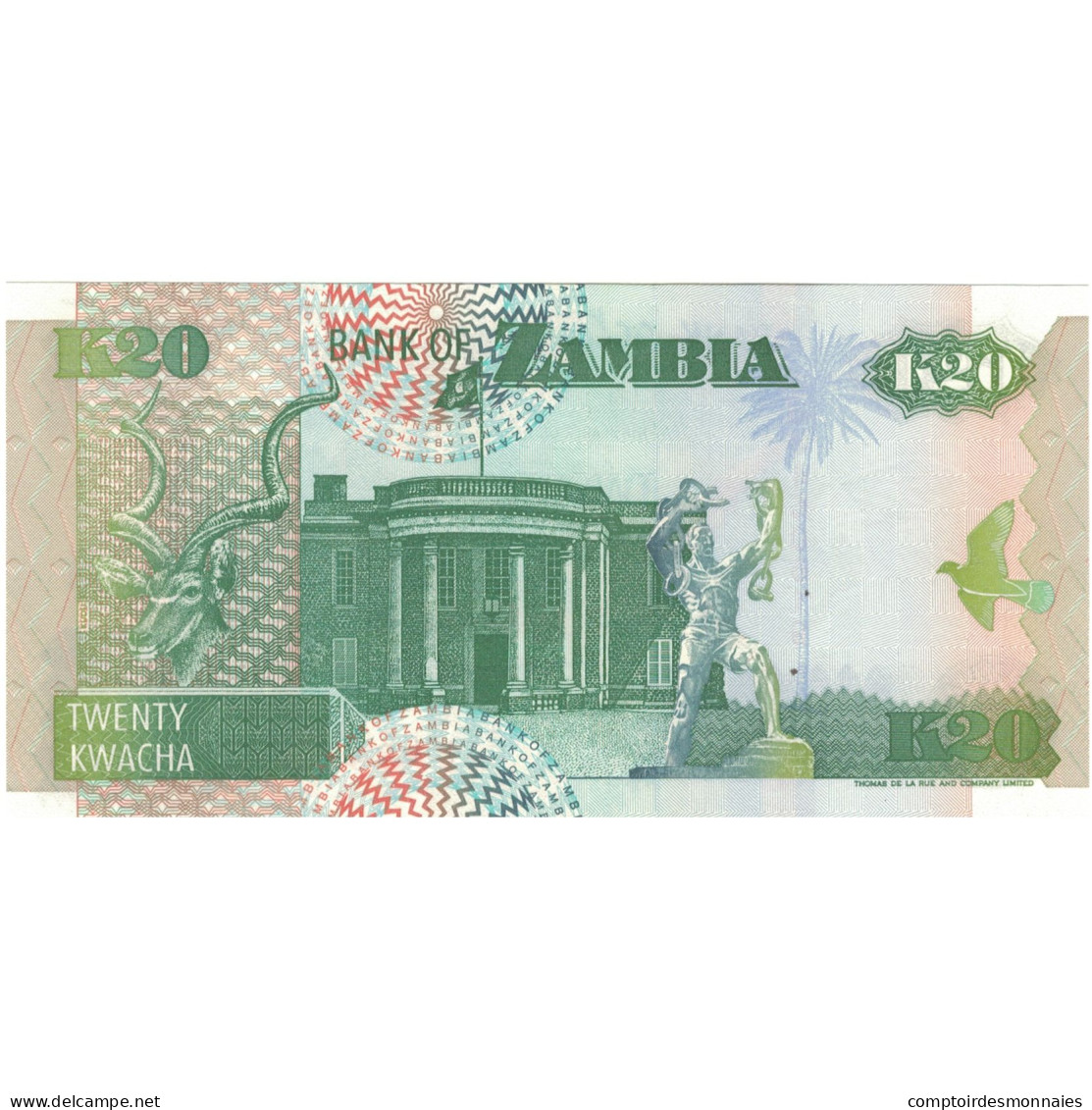 Billet, Zambie, 20 Kwacha, 1992, KM:32a, NEUF - Zambie