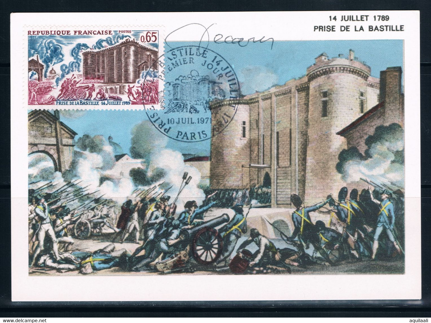 France- Lotto di n. 10 cartolina maximum annullo FDC.