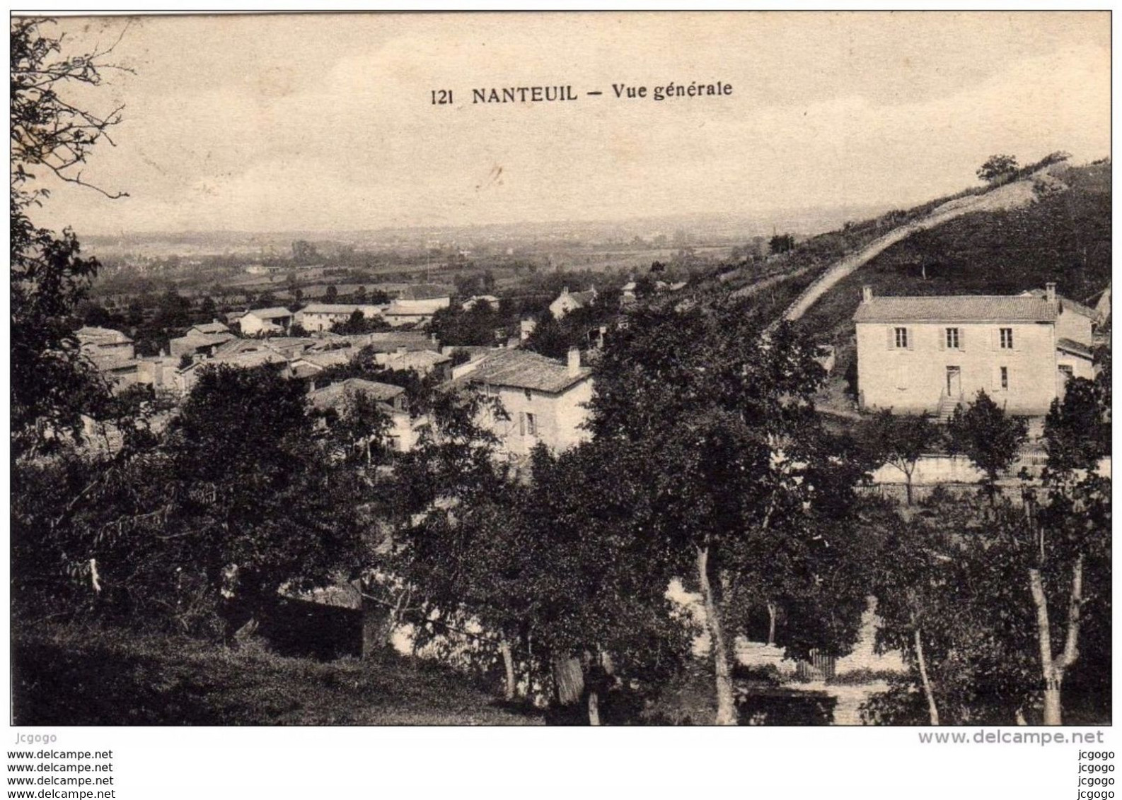 NANTEUIL  Vue Générale  Carte écrite En 1930  2 Scans - Other & Unclassified