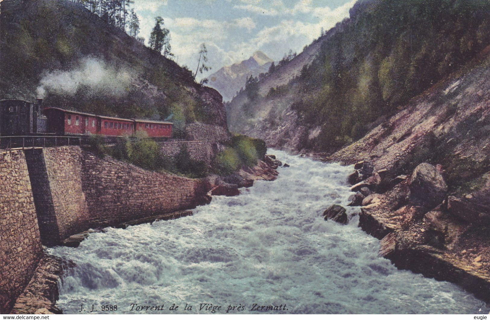 1468/ Torrent De La Viege Pres Zermatt, Trein. Jullien Freres Phot Etiteurs - Viège